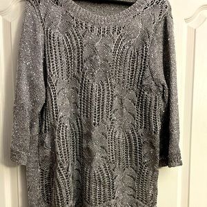 Knit Pullover Sweater with Sparkles